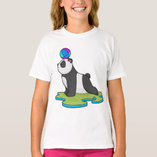 Camiseta Panda en el gimnasio del yoga