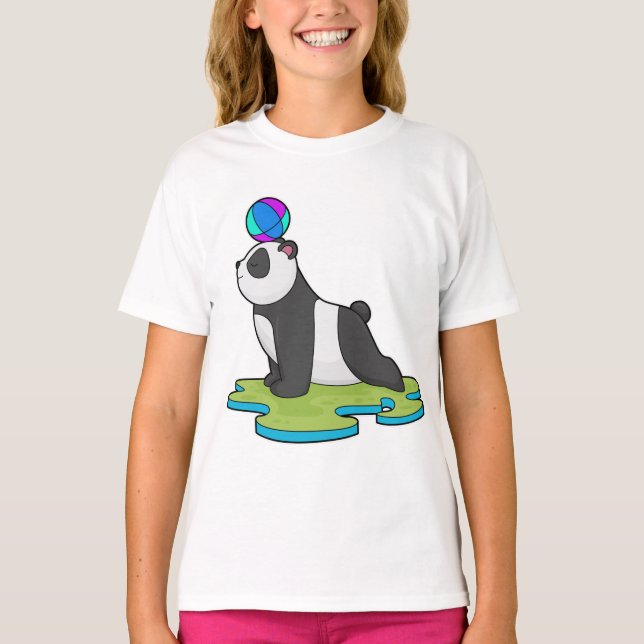 Camiseta Panda en el gimnasio del yoga (Anverso)
