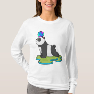 Camiseta Panda en el gimnasio del yoga