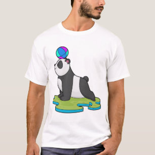 Camiseta Panda en el gimnasio del yoga