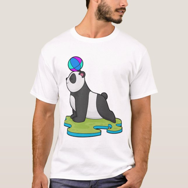 Camiseta Panda en el gimnasio del yoga (Anverso)