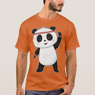Camiseta Panda en Fitness con sudor de cabeza