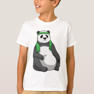Camiseta Panda en Fitness con toalla