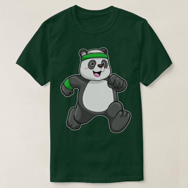 Camiseta Panda en Jogging with Head Sweat (Diseño del anverso)