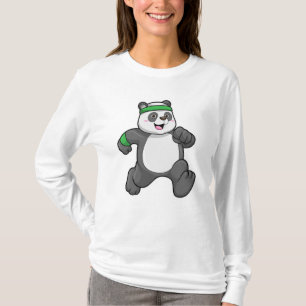 Camiseta Panda en Jogging with Headband