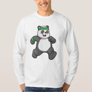Camiseta Panda en Jogging with Headband