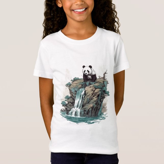 Camiseta Panda en la cascada (Anverso)