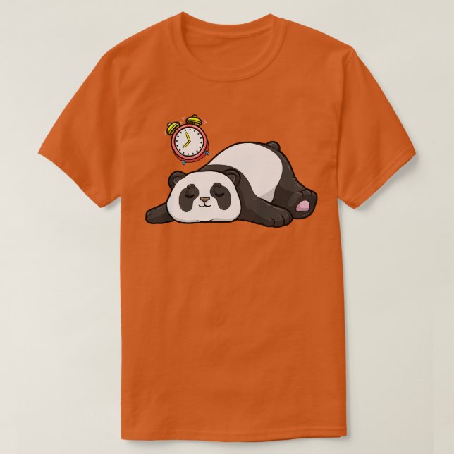 Camiseta Panda en Sleeping with Alarm clock (Diseño del anverso)