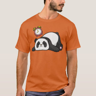 Camiseta Panda en Sleeping with Alarm clock
