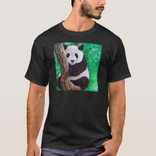 Camiseta Panda en un árbol Pintura