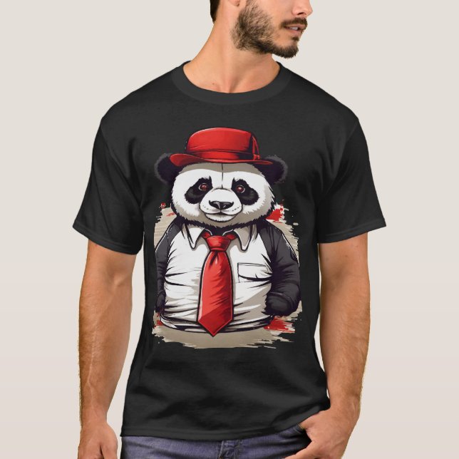 Camiseta Panda en un traje (Anverso)