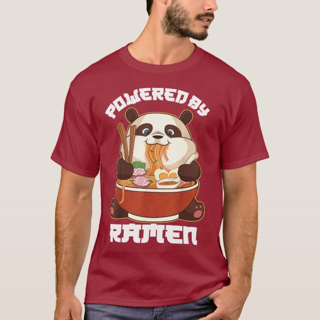 Camiseta PANDA ENCENDIDO POR RAMEN | Grasa Panda Comiendo R (Anverso)