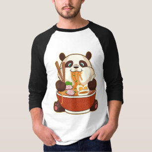 Camiseta PANDA ENCENDIDO POR RAMEN   Grasa Panda Comiendo R