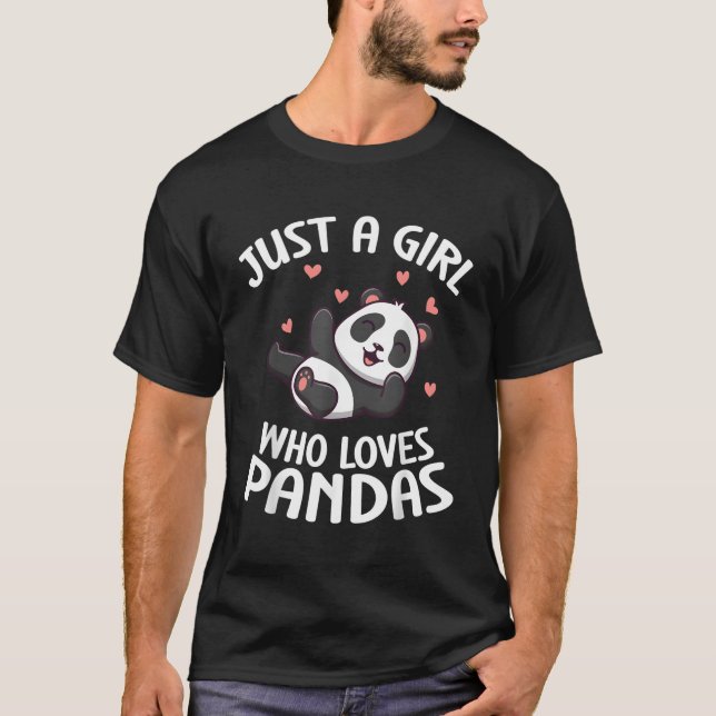 Camiseta Panda es sólo un que ama a Pandas (Anverso)