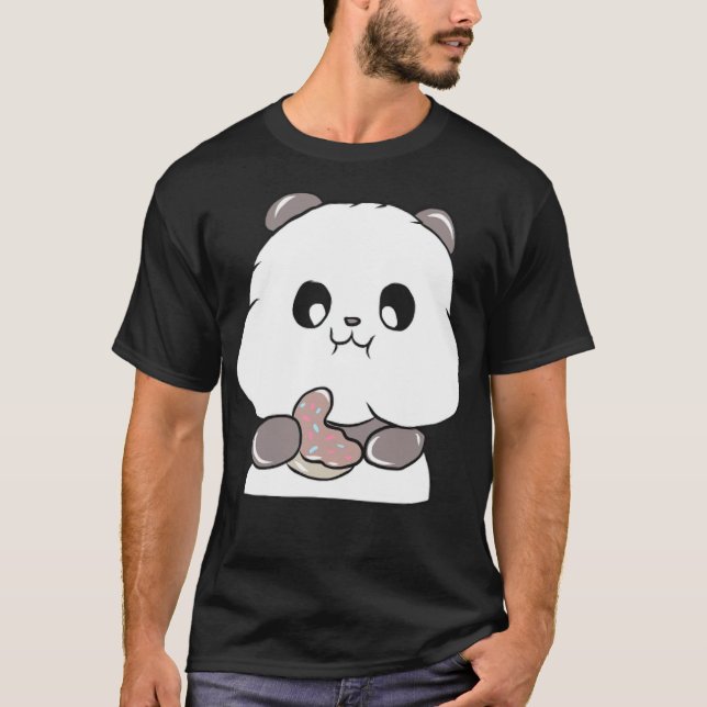 Camiseta Panda Espacio alimentario cumpleaños animal (Anverso)