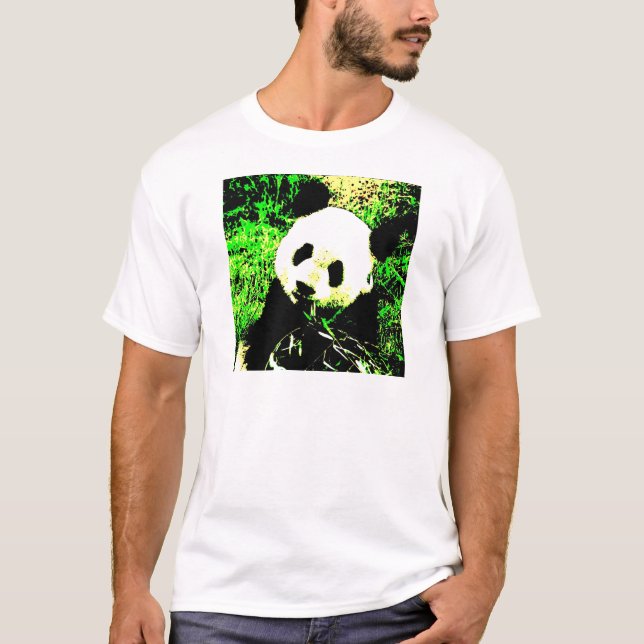 Camiseta Panda Face Pop Art (Anverso)