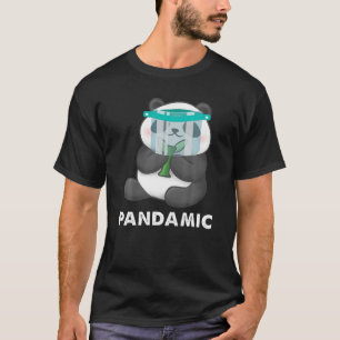 Camiseta Panda Face Quarantine Shield Funny Bamboo Kawaii P