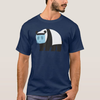 Camiseta Panda Face Wearing Shield Quarantine Kawaii