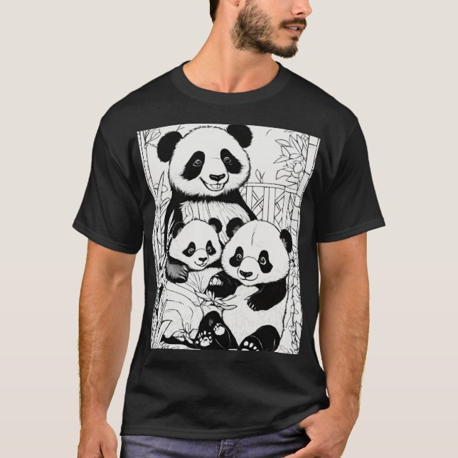 Camiseta Panda Family Feast (Anverso)