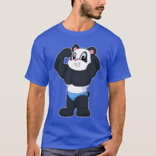 Camiseta Panda Fisicoculturista Culturismo Deportes