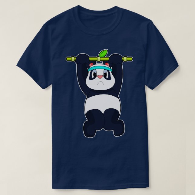 Camiseta Panda Fitness Pullups (Diseño del anverso)