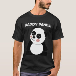 Camiseta Panda For Dad Black White Bear Cubo