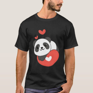 Camiseta Panda For 'S Day Animals With He