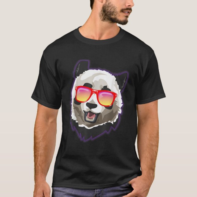 Camiseta Panda Gafas de sol Panda Bear gafas de sol (Anverso)