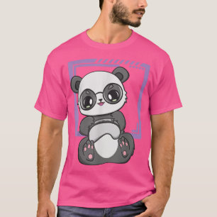 Camiseta Panda Gamer En El Trabajo Kawaii Bear Zo Ambiental