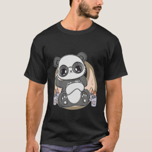 Camiseta Panda Gamer Eyeglasses Moon Magic Cute Otaku Zoolo