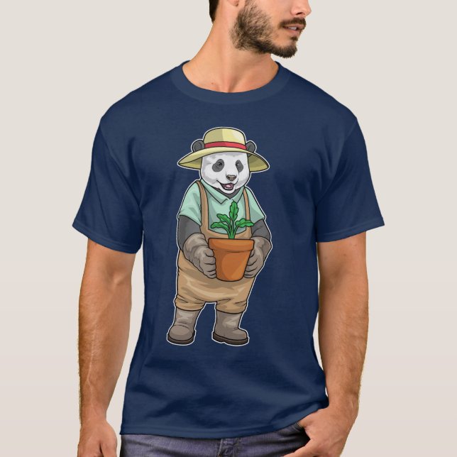 Camiseta Panda Gardener Seedling Garden (Anverso)