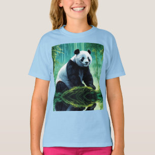 Camiseta Panda gigante en el bosque de Bambú