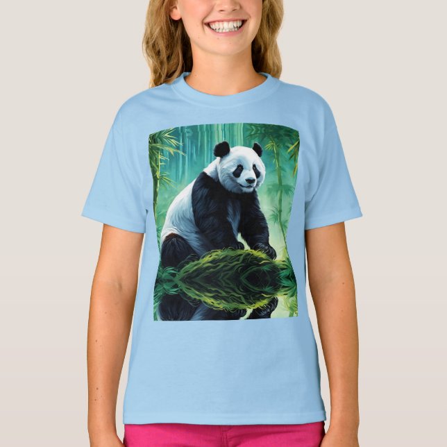 Camiseta Panda gigante en el bosque de Bambú (Anverso)