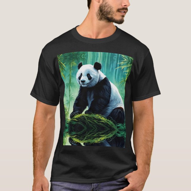 Camiseta Panda gigante en el bosque de Bambú (Anverso)