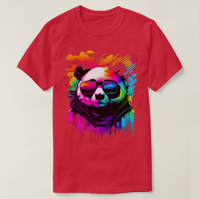 Camiseta Panda Guay con gafas de sol Gráfico (Diseño del anverso)