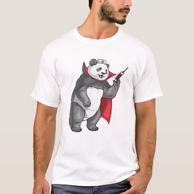 Camiseta Panda Halloween Vampire Nurse Oversized T-Shirt (Anverso)