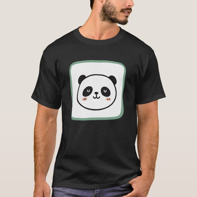Camiseta Panda head minimalist graphic icon (Anverso)