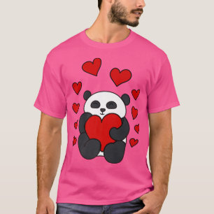 Camiseta Panda Heart - Baby Panda Bear with Hearts Pandas P
