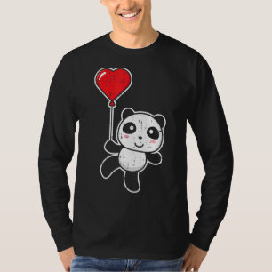 Camiseta Panda Heart Día de San Valentín Animal V Day Pajam