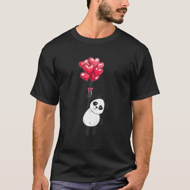 Camiseta Panda Heart Día de San Valentín Bear Lover (Anverso)