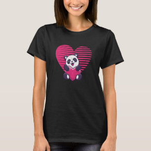 Camiseta Panda Heart El día de San Valentín Animal Bear Zoo