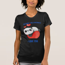Camiseta Panda I Love You Valentines-Girlfriend