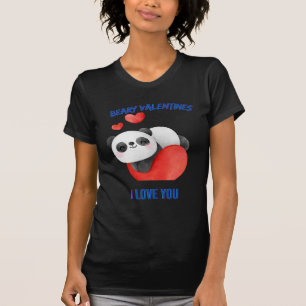 Camiseta Panda I Love You Valentines-Girlfriend