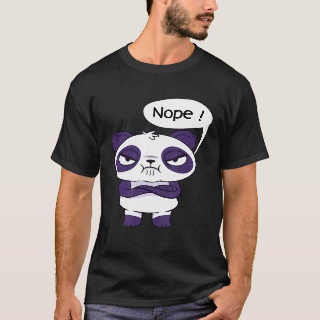 Camiseta Panda I Nope Fun I No Nope No Gracioso (Anverso)