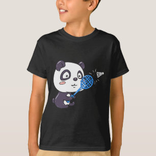 Camiseta Panda Jugando Badminton Dándose Sudoroso I Panda B