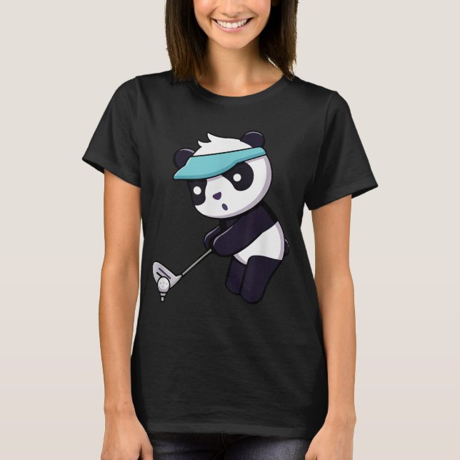 Camiseta Panda Jugando Golf Gracioso Animal Golfer Panda Be (Anverso)
