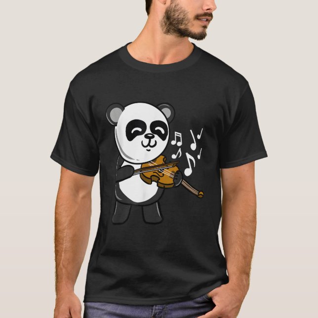Camiseta Panda Jugando Violín (Anverso)