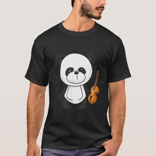 Camiseta Panda Jugando Violín (Anverso)