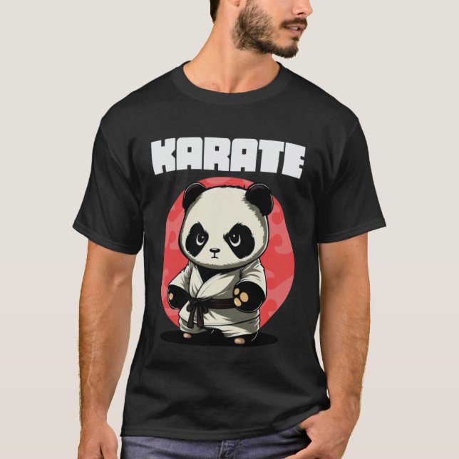 Camiseta Panda Karateka Clásico Karate (Anverso)