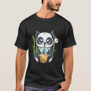 Camiseta Panda Kawaii Anime Otaku Bubble Japonés Boba Tea
